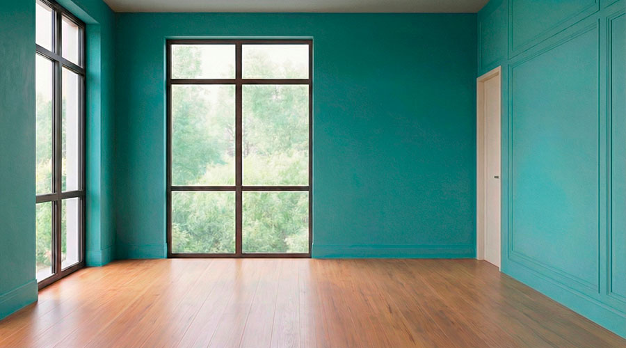 Same room empty, before virtual staging